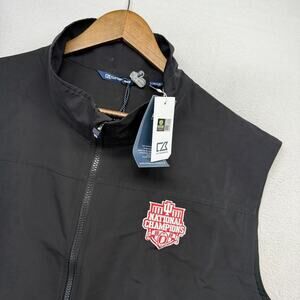 Indiana Hoosiers Vest Mens XL Black Zip Packable National Championship 2026 NEW